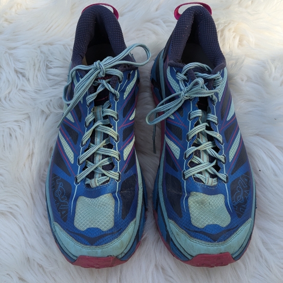 Hoka One One Mafate Speed 2 Sz 10 Womens Blue Pink Teal shoes 1012345 IBAS. Run - Picture 2 of 9